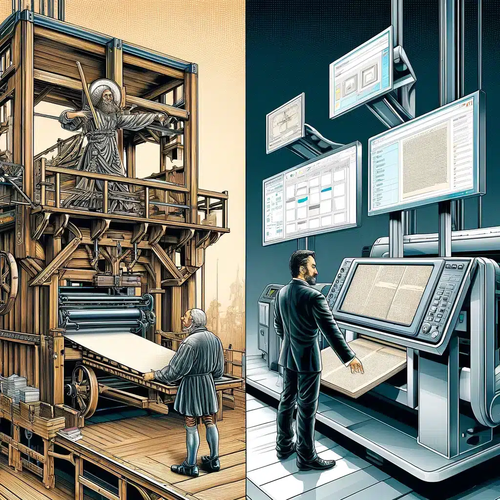 De Gutenberg à la Modernité : L'Évolution de l'Imprimerie